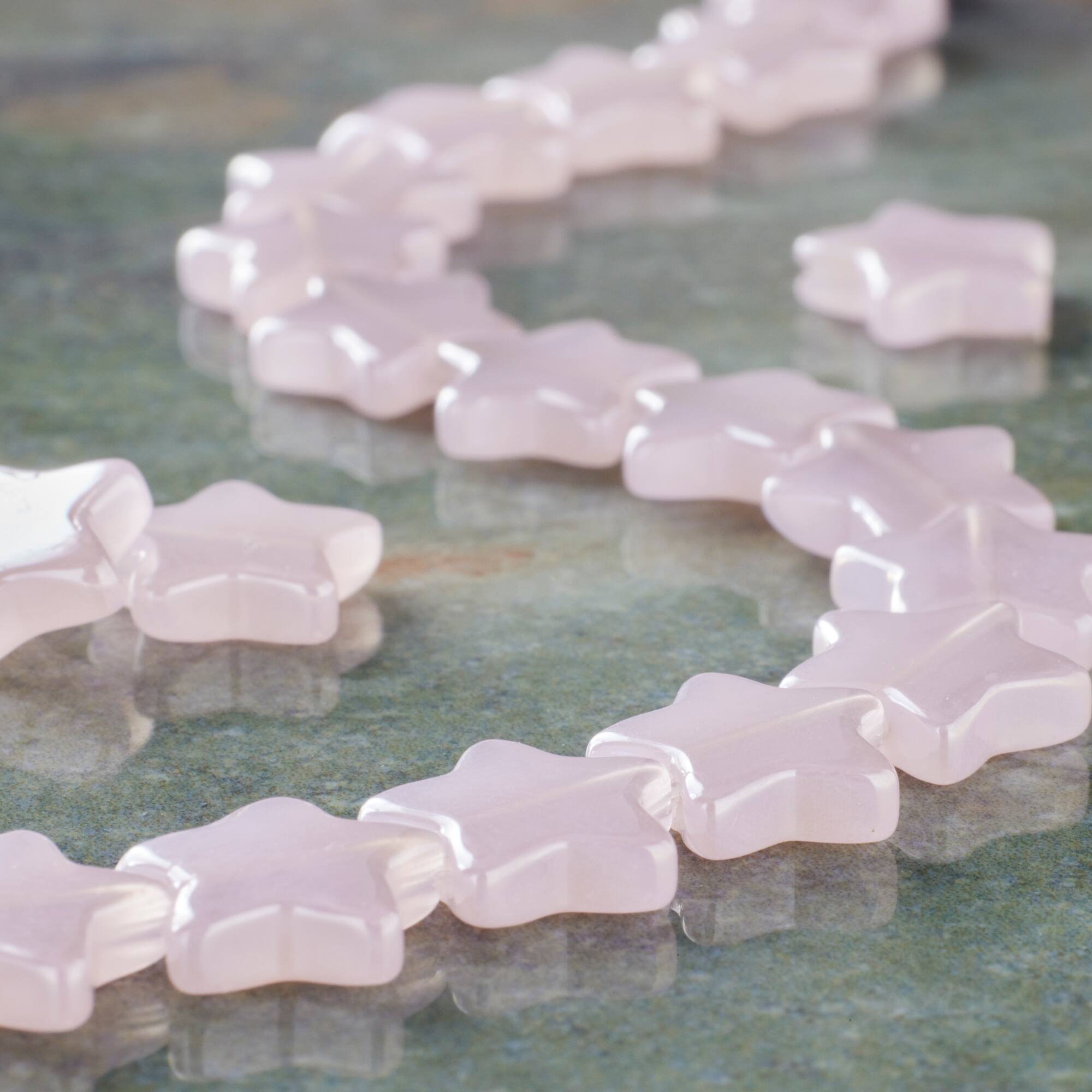 Pink Clear Aurora Borealis Glass Star Beads, 12mm by Bead Landing™
